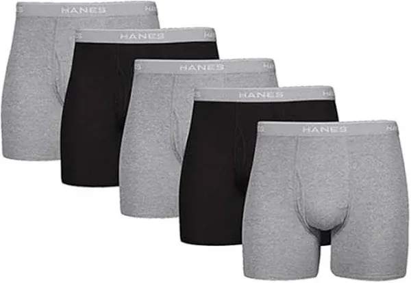 S Hanes Premium LONG Leg Boxer Briefs Underwear 3 Pack SMALL 28 - 30