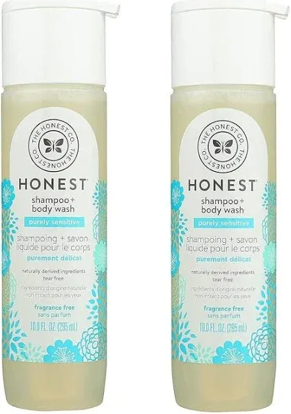 HONEST Purely Simple Fragrance-Free Shampoo + Body Wash | Tear-Free Baby Shampoo