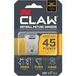 3M Claw Drywall Picture Hanger, 45 lb, 3-Pack