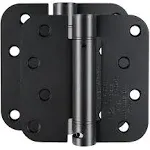 2 Pack of Matte Black Door Hinges - 4 Inch x 4 Inch Black Spring Loaded Door ...