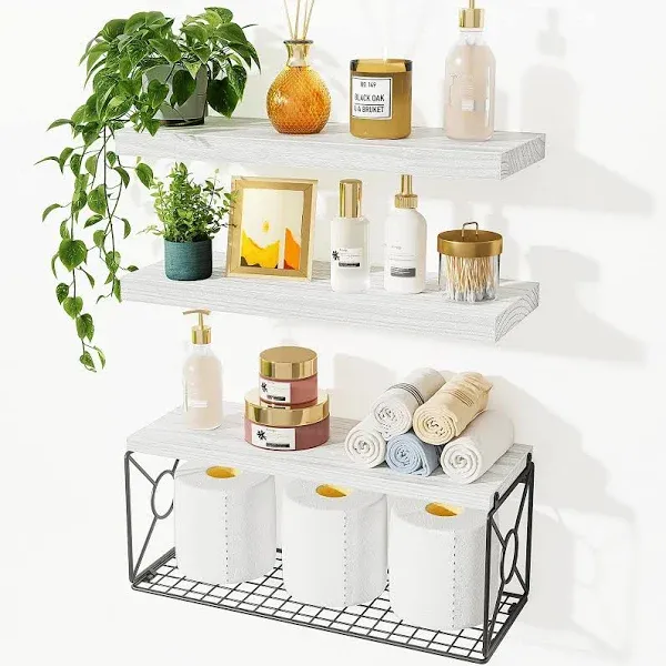 Bathroom Shelves Over Toilet Wall Mounted Floating Shelves Farmhouse Shelf To...