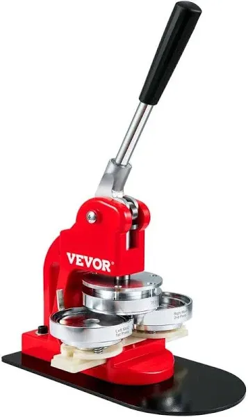 VEVOR Button Maker Machine, 32 mm (1.25 inch) Pin Maker, Children DIY Gifts Badge Punch Press Kit, Button Making Supplies with 500pcs Button Parts & Circle Cutter & Magic Book