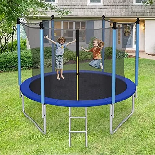 10&#039; Outdoor Recreational Trampoline Bounce Combo W/Safety Closure Net Ladder