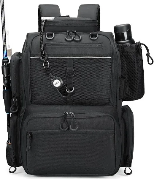 Rabjen Fishing Tackle Backpack with Rod Holders