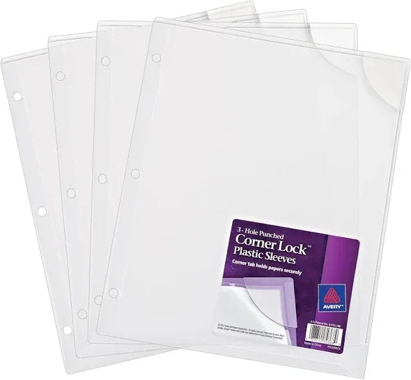 Avery Corner Lock Plastic Binder Sleeve