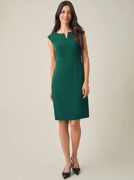 Kasper Notched-Neck Sheath Dress