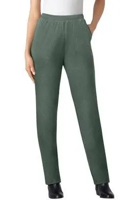 Woman Within Women's Plus Size Straight Leg Ponte Knit Pant