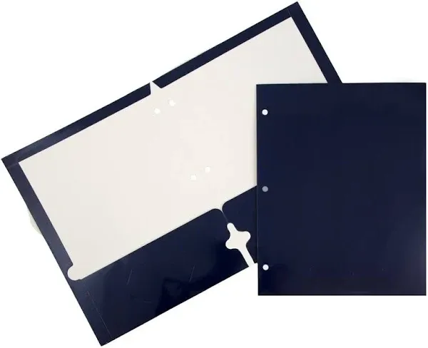 JAM Paper Glossy 3 Hole Punch Folders