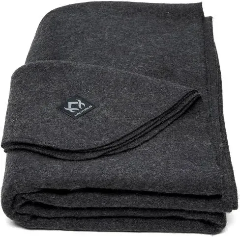 Arcturus Military Wool Blanket - Charcoal | 4.5 lbs (64" x 88")