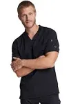 Dickies Dynamix Men's V-Neck Scrub Top - Navy - S