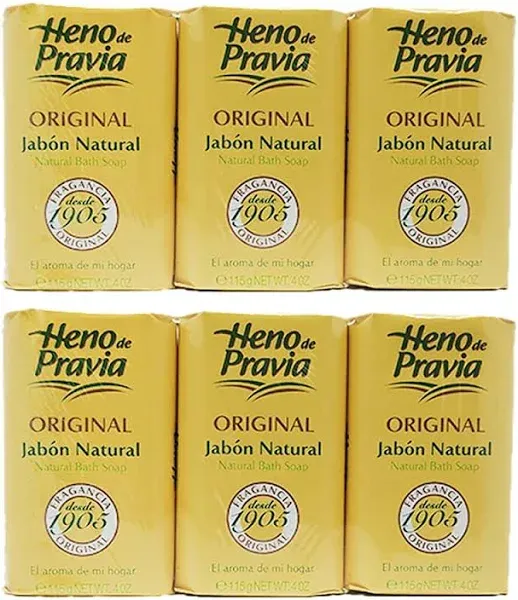 Heno De Pravia Soap LARGE 4.4 oz. Ea. ORIGINAL ( 6 Soaps Total)  