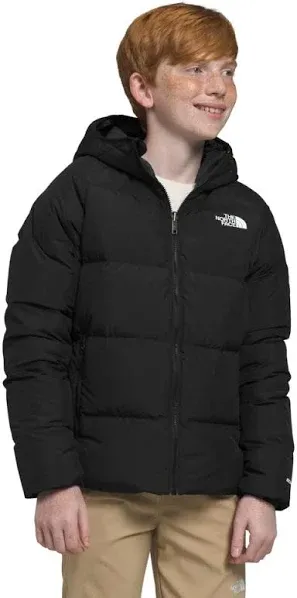 THE NORTH FACE Boys&#039; Reversible Hooded Jacket, TNF Black 2, S, USED