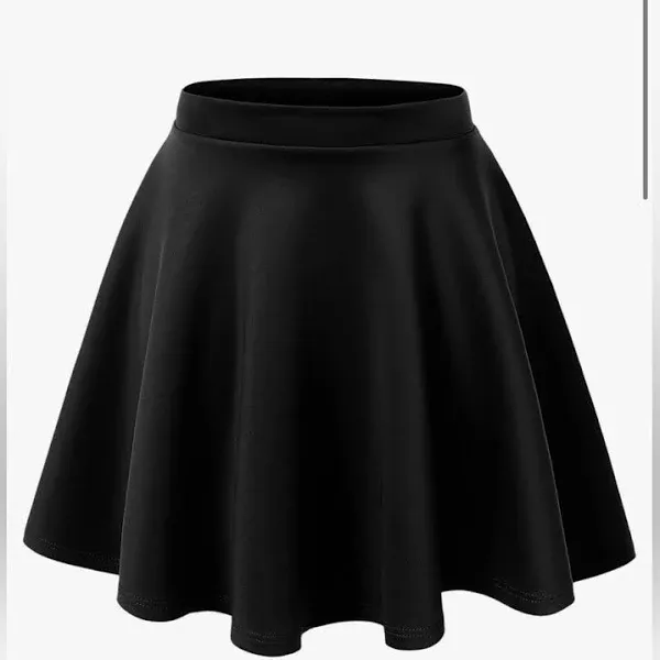 Women's Basic Stretchy Flared Casual Mini Skater Skirt