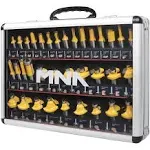 Mna Router Bits 35 Pcs Set, 35 Pieces 1/2 Inch Shank Router Bit Kit. American