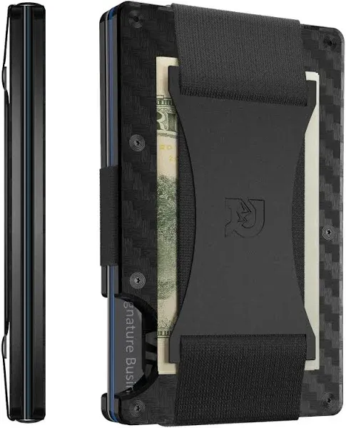 Ridge Men's Wallet Carbon Fiber 3K Cash Strap