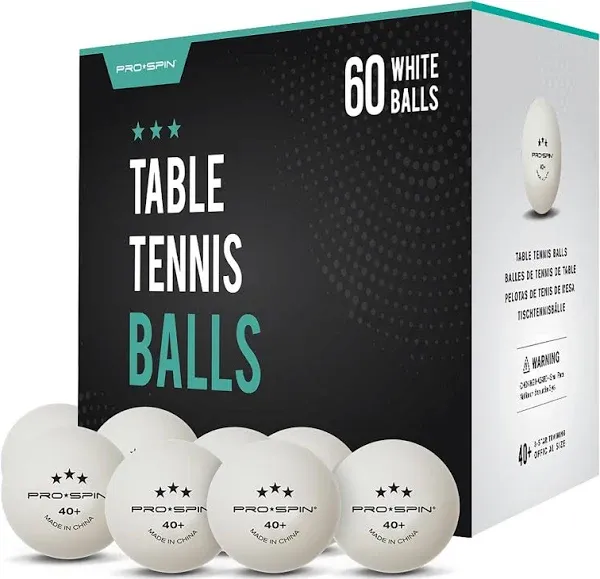 Ping Pong Balls - White 3-Star Training Table Tennis Balls Pack of 24 | High-...