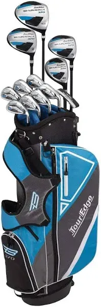 Tour Edge Bazooka 370 Complete Set-RH-Uniflex-Steel-Tall B6SRGU12.B+1 Black/Blue One Size