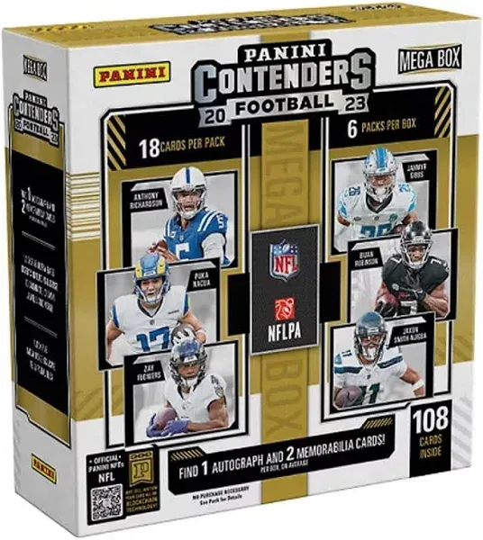 2023 Panini Contenders Football Hobby Mega Trading Card Box (Exclusive Orange Parallels)