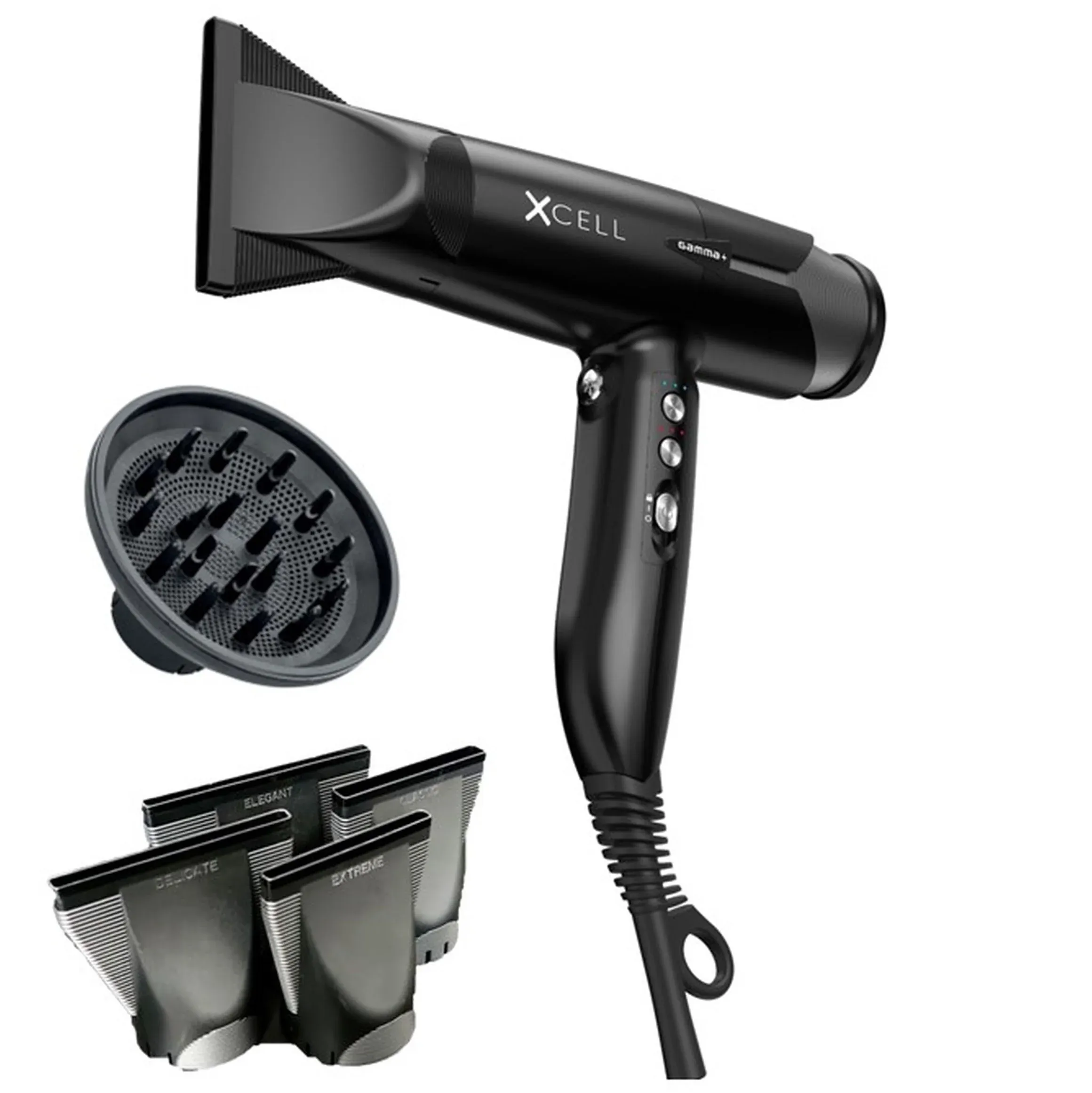 Gamma+ XCELL Ultra-Light Digital Motor Hair Dryer Black