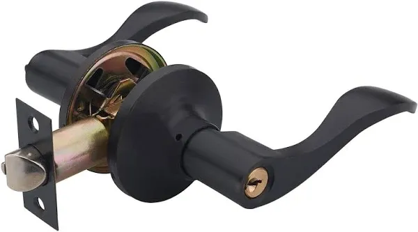 Wave Lever Keyed Entry Door Lock/door Knob Hardware Wave Handle And Closet Locks