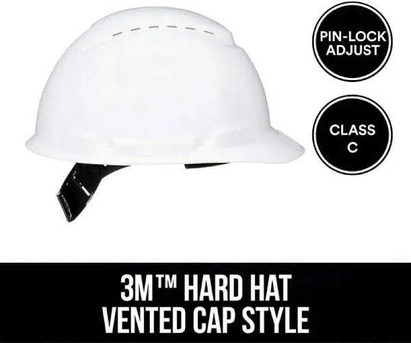 3M White Vented Hard Hat