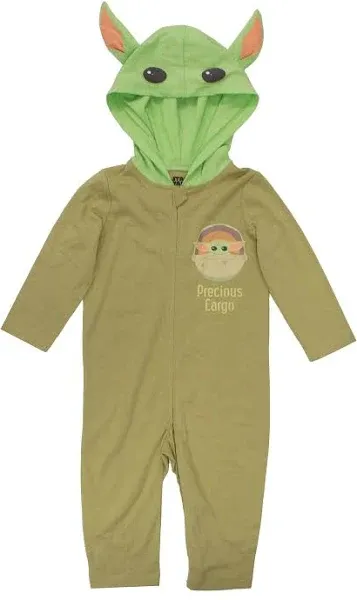 Star Wars The Mandalorian Baby Boys Zip-Up Coverall