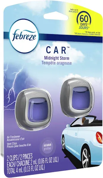 Febreze Car Vent Clips Air Freshener Odor Eliminator