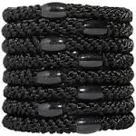 L. Erickson Grab & Go Ponytail Holders - Set of Eight - Black