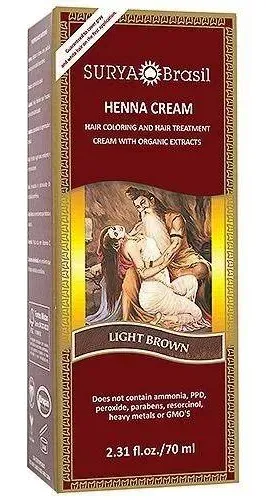 Henna Light Brown Cream Surya Nature, Inc 2.31 oz Cream (Pack of 2)