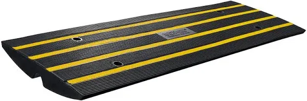 New Curb Ramp Rubber Driveway Ramp 2.6&#034; Rise 15 tons Capacity Threshold Ramp