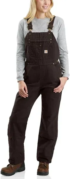 Carhartt Women's Relaxed Fit Washed Duck Insulated Bib Overall