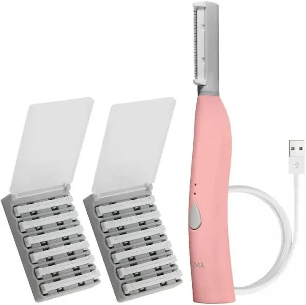 Sima Sonic Dermaplaning Tool for Exfoliation & Peach Fuzz Removal, Pink