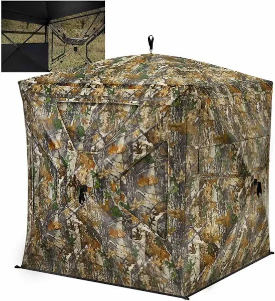 Hunting Blind 270° See through with Silent Magnetic Door &amp; Sliding Windows, 2-3 