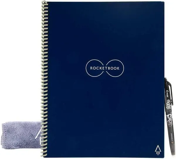 Rocketbook Core Reusable Smart Notebook, Blue