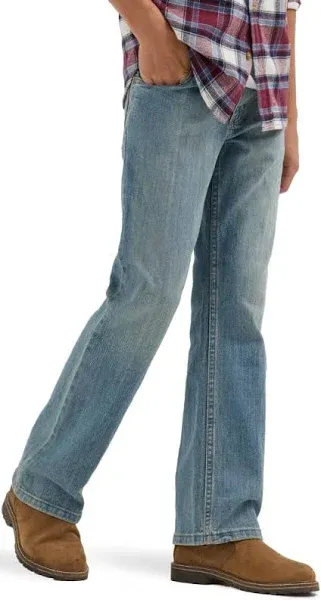 Wrangler Boys 14 Regular Classic Blue Jean Bootcut With Adjustable Waist