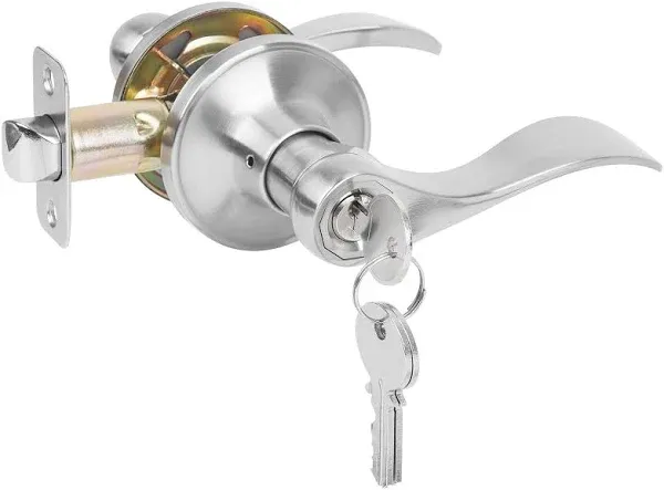 Wave Lever Keyed Entry Door Lock/Door Knob Hardware Wave Handle and 805SN-R