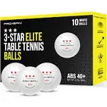 SPIN Ping Pong Balls - Premium 3-Star Competition Level White Table Tennis Ba...