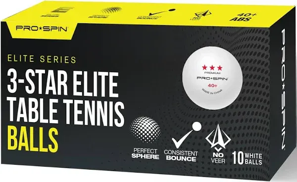 Ping Pong Balls - White 3-Star Training Table Tennis Balls (Pack of 12) | Hig...