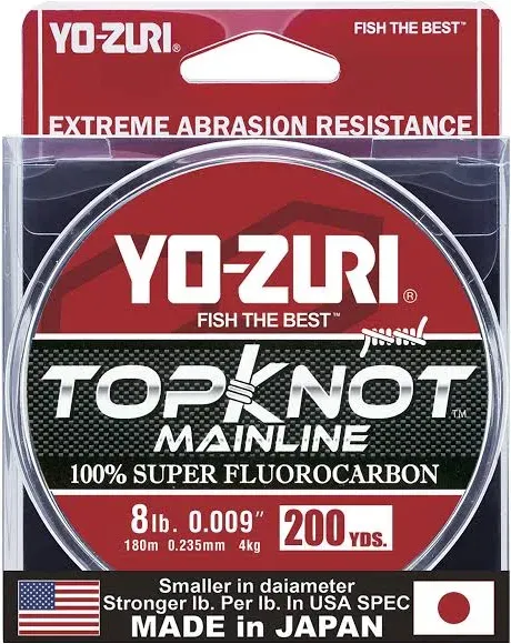 Yo-Zuri Topknot Fluorocarbon Mainline 200yd Spool 8 lb