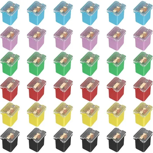 36PCS 20A-80A Low Profile Jcase Box Fuses Assortment Kit