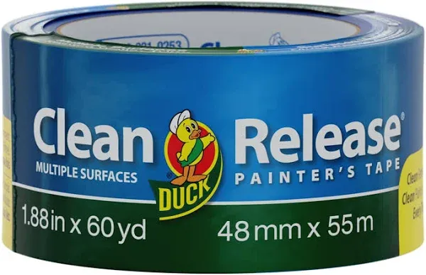 Duck Clean Release 1.88 In. x 60 Yd. Blue Painters Tape