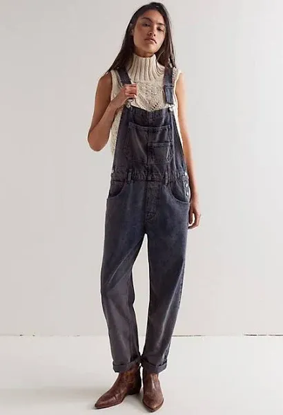 Free People Ziggy Denim Overall Sapphire Blue / S