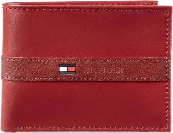 Tommy Hilfiger Men&#x27;s Leather Ranger Passcase Bifold Wallet