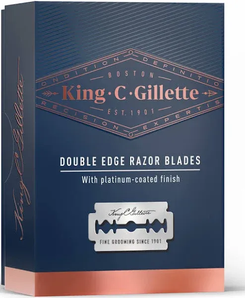 King C. Gillette Double Edge Safety Razor Blades 10 Count