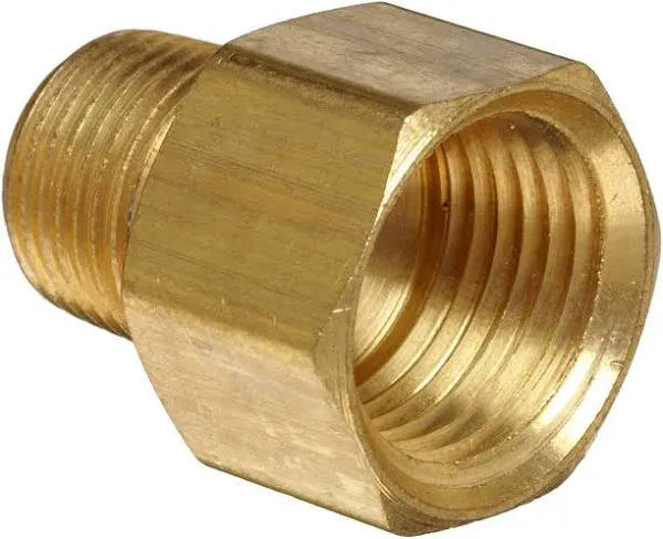 Anderson Metals Brass Pipe Fitting, Adapter, 1/8&#034; Male x 1/4&#034;, 