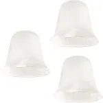 Eumyviv 3 Pack Bell Shaped Alabaster Glass Lamp Shade Replacement