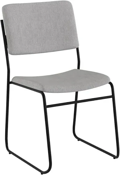 HERCULES Series 500 lb. Capacity High Density Gray Fabric Stacking Chair with Sl