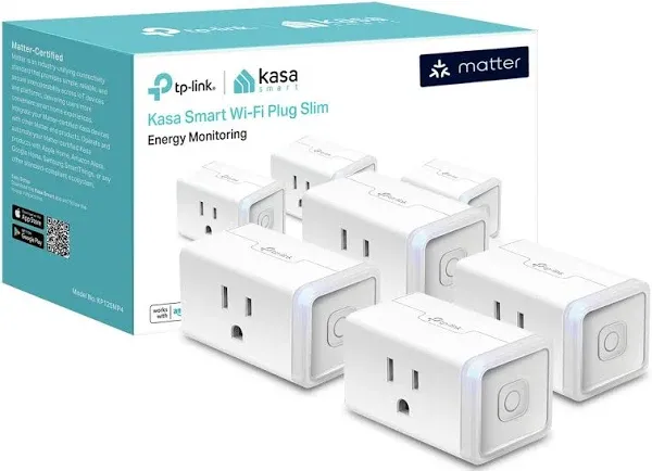 TP-Link Kasa Smart Wifi Plug Slim - for Apple Homekit, Alexa, Google Home - 2ct