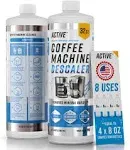 Active Coffee Machine Descaler Descaling Solution - 32oz (8 Uses) Compatible with Keurig, Nespresso, Breville, Delonghi, Jura, Ninja - Espresso Coffee