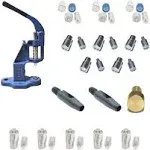 DZNTOOLS Rivet Dies Eyelets Grommets Molds Snap Dies Prong Set Popper Fastener Hand Press Machine All in One